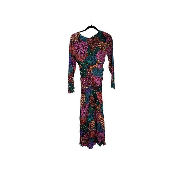Farm Rio Rainbow Hearts Lenzing Ecovero Viscose Midi Dress Multicolor SZ XS NWT - Picture 6 of 12